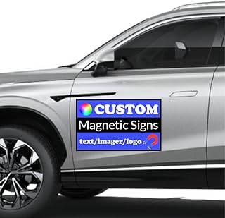 Custom Car Magnets for Businessest Add Your Own Image/Logo/Text Personalized Magnets Signs for Vehicles Full Color Print Advertising Sign for Commercial Marketing