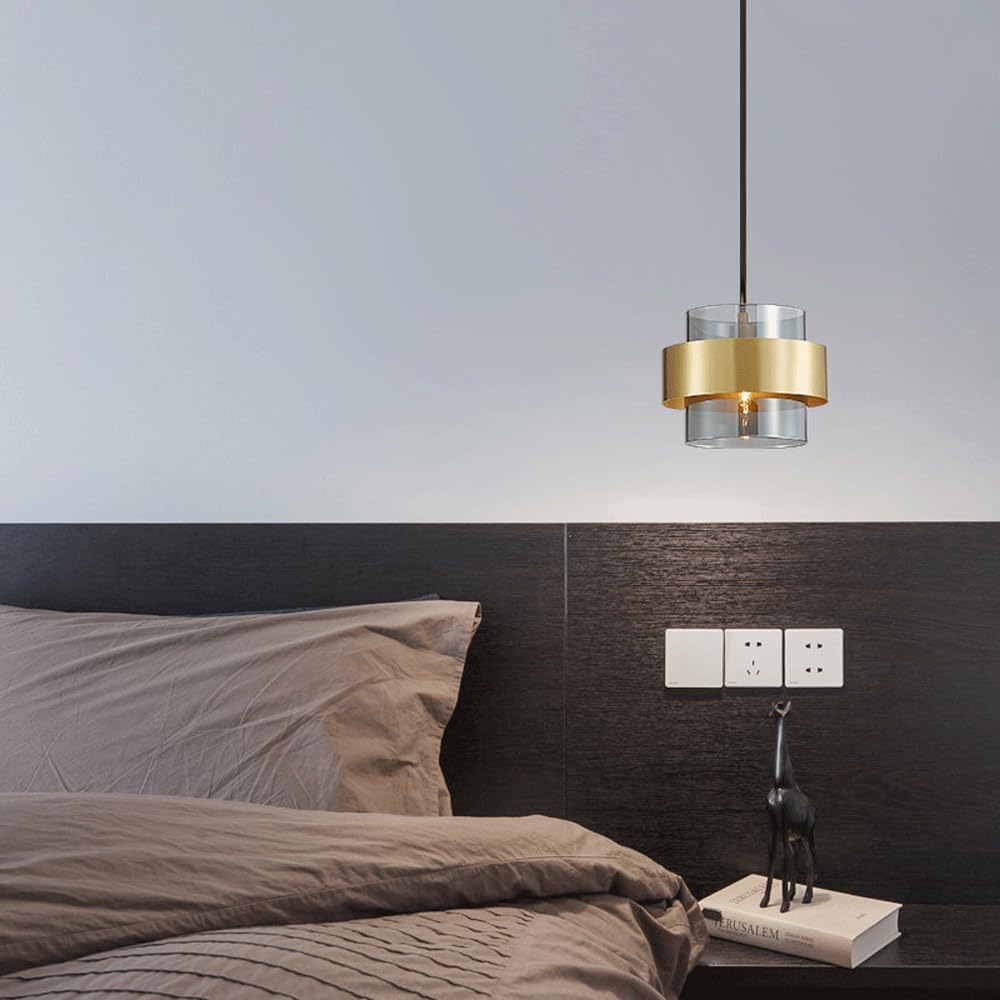 MQBHZXY Nordic Style Metal Glass Chandelier, Personalized