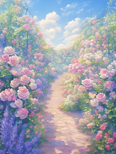 Kit perlage débutants broderie paysage d'anime diy 9CT 30x40cm