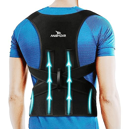 Mayor Free Size Posture Corrector For Men And Women Back Support Belt Back Pain Belt Back Straight and Supporter Belt (Metallic Belt) (Posture Corrector Belt) (B0C3VTBM92) Amazon Price History, Amazon Price Tracker