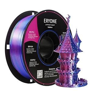 Eryone Silk Dual-Color PLA Filament 1.75mm, 3D Printer Filament PLA, Dimensional Accuracy +/- 0.05mm, 1KG Spool, Silk…
