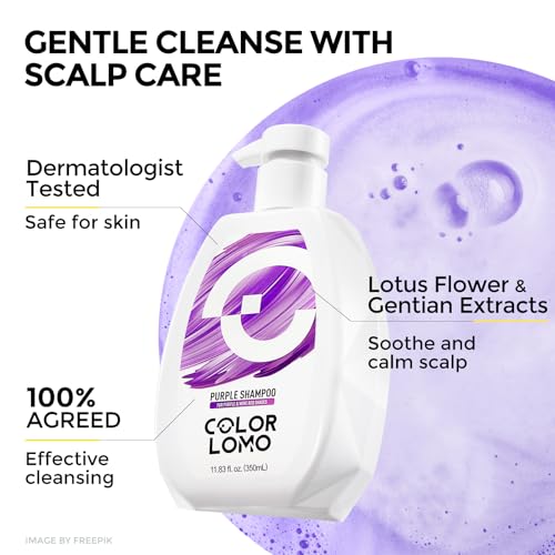 Image of COLORLOMO Ultra Color Safe Shampoo | Help Prevent Fading & Provide Subtle Color Replenishment | Prolong Color Vibrancy and Enhance Shine | Vegan & Cruelty-Free Formula | For Purple Color Treated Hair