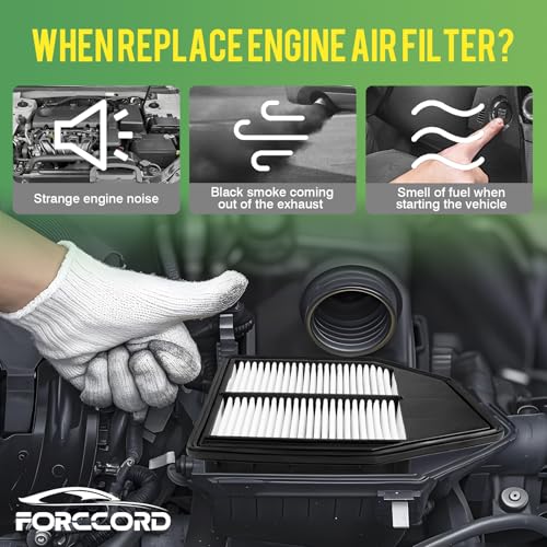 Image of 2-Pack Engine Air Filter Fits for Honda Accord 2008-2012, Crosstour 2012-2015, L4 2.4L Air Filter Replacement CA10467 Accessories