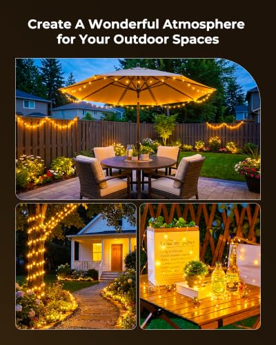  Solar Fairy Lights,33Ft 100 LED String Lights Outdoor with 8 Modes - image 7