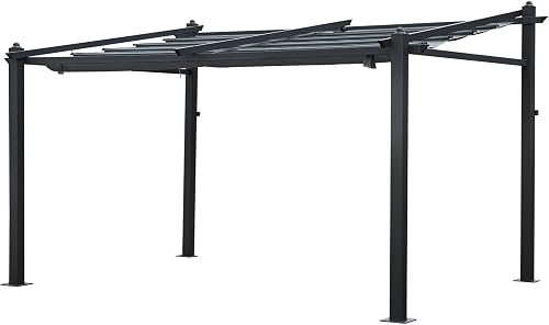 Pergola murale Fréjus 3 × 4 m, toit rétractable Générique