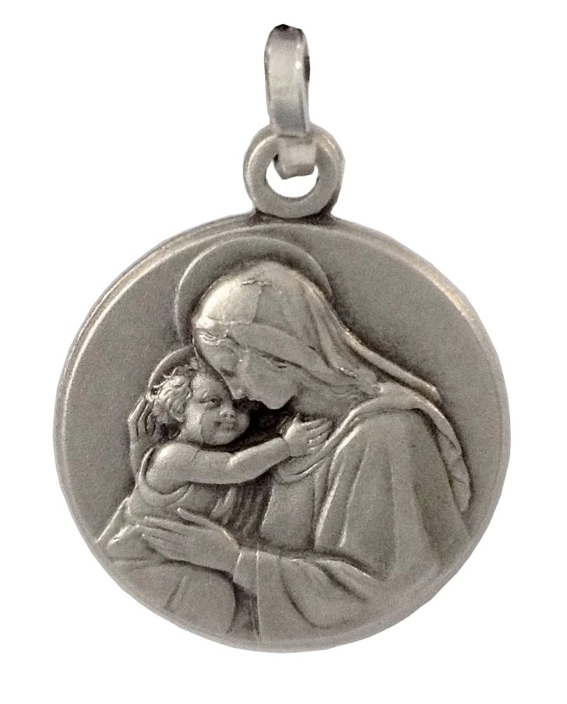 I G J MEDALLA DE LA VIRGEN CON EL NIÑO JESÚS - LAS MEDALLAS DE LOS SANTOS PATRONOS
