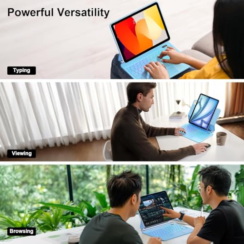 Image of for iPad Air 11 inch Case with Keyboard (M4 /M3 /M2,2026 /2025 /2024), iPad Pro 11 (4th /3rd /2nd /1st Gen) & Air 5 /4th,Magic-Style Magnetic Case Keyboard with Backlight, Multi-Touch Trackpad