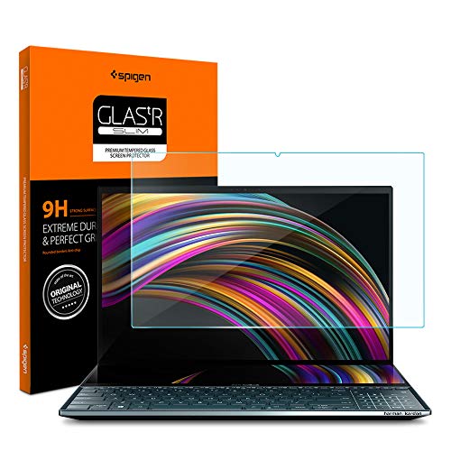 Spigen Tempered Glass Screen Protector Designed for Asus ZenBook Pro Duo UX581 (15.6 inch) [9H Hardness]