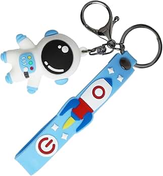 CALLARON 1set Cartoon Astronaut Keychains Cute Spaceman Bag