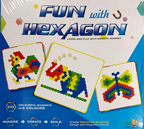 Image of Smart Picks Fun with Hexagon Big Magnetic Puzzle for Kids,300 Pieces in 6 Colours