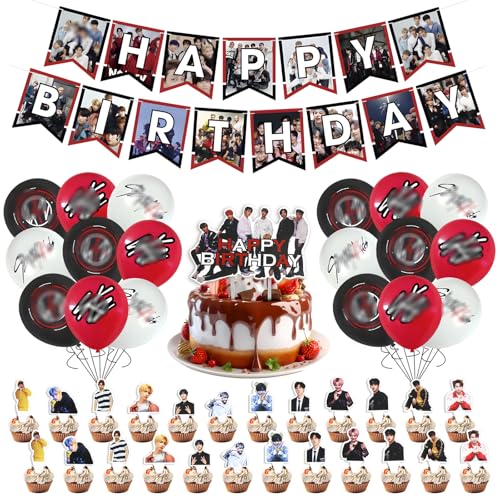 44PCS St-ray Kid Birthday Decorations, Balloons Cake Toppers