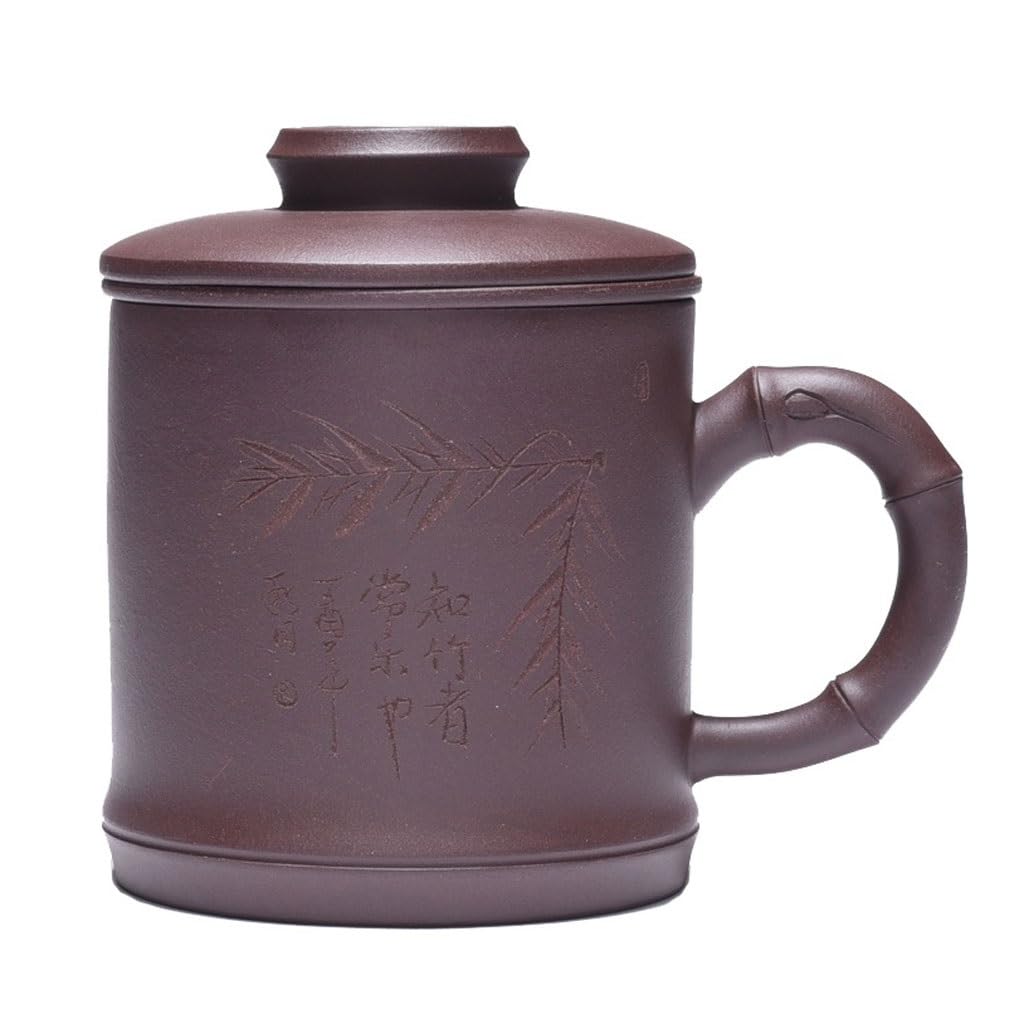 Tasse à thé Tasse à thé avec Filtre à Doublure, Tasse à Sable Violet, Grande Tasse à Eau for Infusion de thé, Service à thé de Bureau Fait à la Main, 450 ML Tasses à thé réutilisables