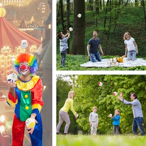 Coriver Jonglierbälle, 10 Stück Jonglierball Set, Zirkusballspiele Jonglierbälle, Pädagogischer Jonglierbälle für Mädchen und Jungen, Outdoor-Spielzeug Jonglierball für Anfänger Erwachsene Kinder