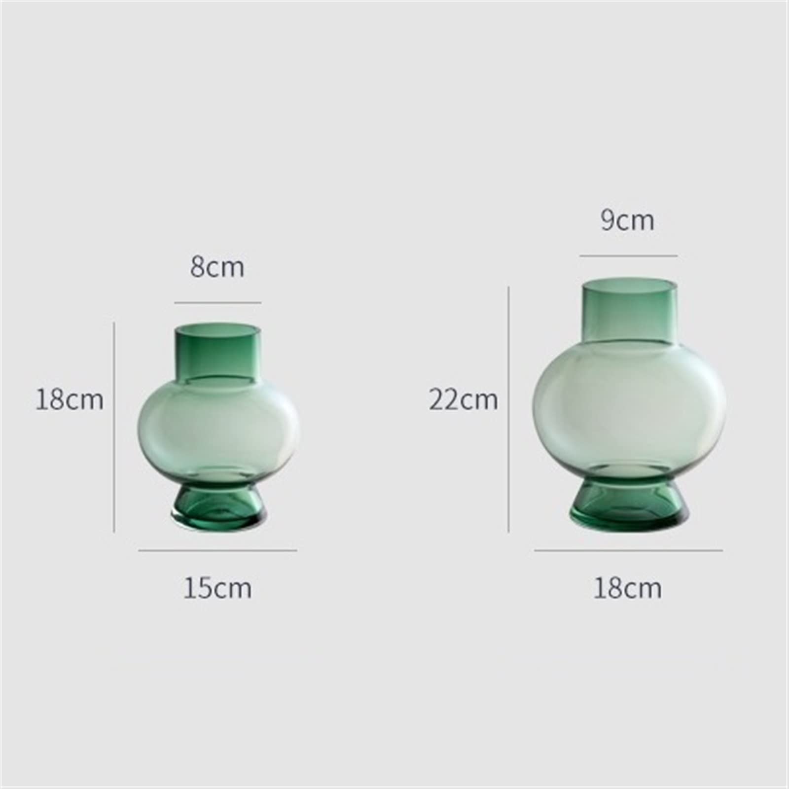 Vaso Di Fiori Decorazione di vasi vetro lusso nordici Tavolo da salotto creativo Fiori Cultura dell'acqua secchi semplici Disposizione fiori trasparenti(Grande)