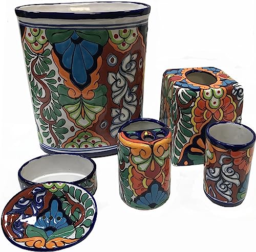 Multicolor Talavera Ceramic Bathroom Set