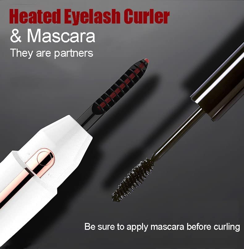 TECNOVIQ Heated Eyelash Curler, Rechargeable Lash Styler with 2 Heat Settings, Quick 24H Long-Lasting Curl, Portable Makeup Tool 4