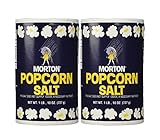 Mortons Popcorn Salt 26 Ounces Pack of 2 - For Green Salad, Corn on the Cob, French Fries, Nuts W/Exit 28 Bargains Sticker - Total of 3 Lb 4 oz