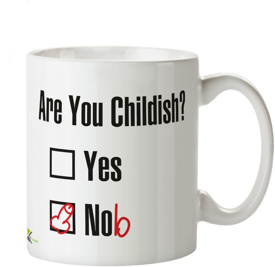 DZ324 are You Childish? yes nob/Funny/Rude Funny Novelty Great Gift Idea Coffee Tea Mug