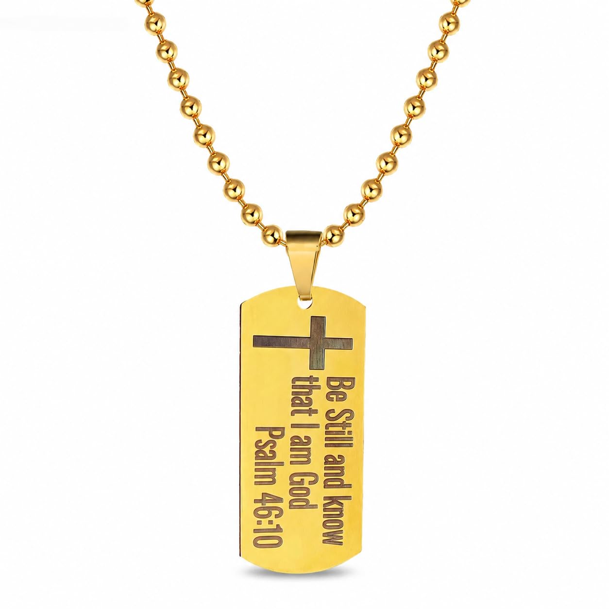 Religious Bible Verse Christian Cross Faith Prayer Stainless Steel Pendant Necklace Chain For Men And Women-image-31