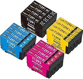 DOREINK T1295 Replacement for Epson T1291 T1292 T1293 T1294 T1295 Multipack Ink Cartridges for Epson Stylus SX435W SX235W WF-3520 WF-3540 WF-7515 WF-7525 SX425W SX445W SX525WD SX535WD BX305FW, 16-Pack