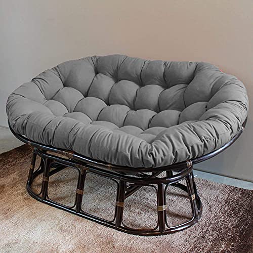 Cocowind, Oversized Overstuffed Double Papasan Chair Cushion,Replacement Swing Chair Cushion Soft Twill Chair Pad For Outdoor Garden 68X47X6Inch-Grey 68X47X6Inch #TOP2