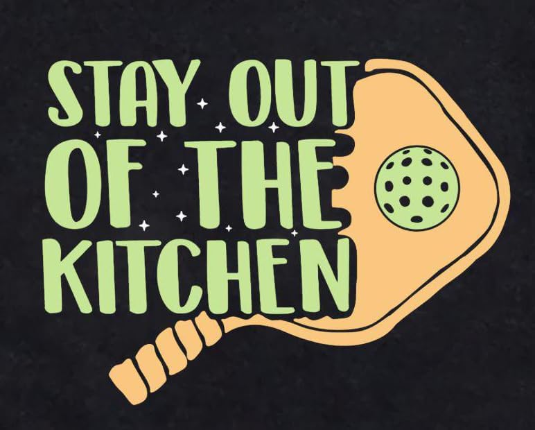 Pickleball Shirts for Women Stay Out of The Kitchen Printed T-Shirt Funny Pickleball Player Lover Tee Tops - Image 5