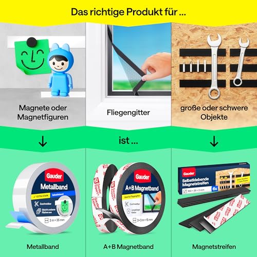 GAUDER Magnetband im Spender selbstklebend, Magnetstreifen (6 m x 19 mm) – Ansicht 4