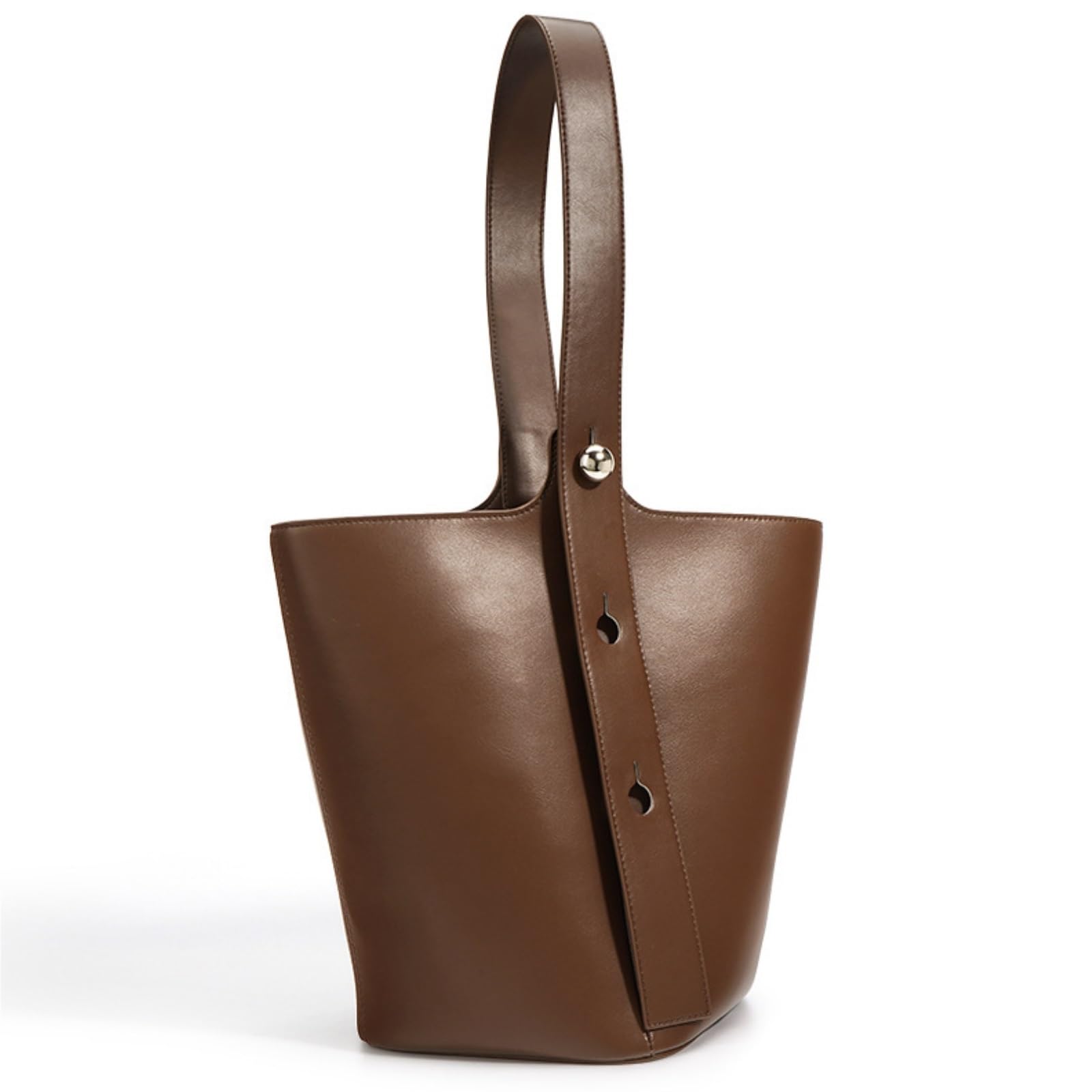 Bolso De Mano Bolso De Mano Tipo Cubo Cuero Gran Capacidad For Salidas Informales Mujer
