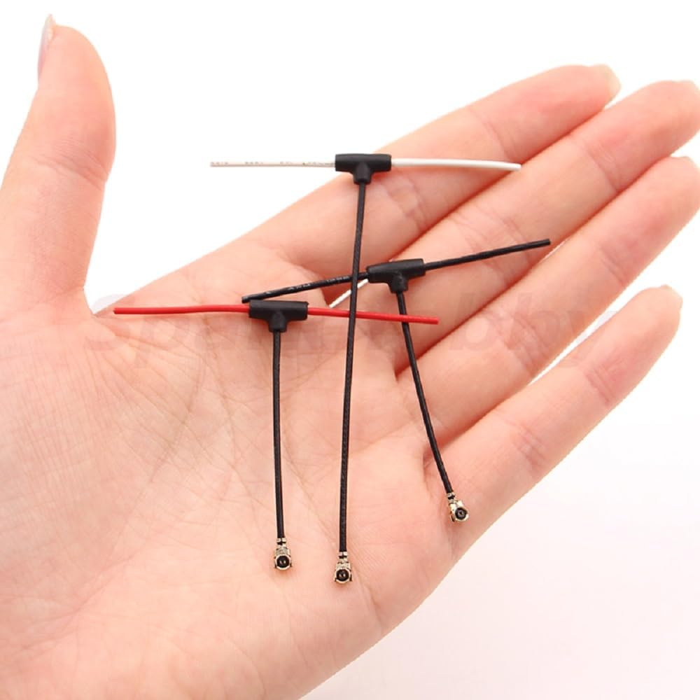 Generic Sparkhobby 2PCS ELRS 2.4GHz Mini T Antenna IPEX1 UFL 40mm 70mm for EP1/ EP2/Nano BetaFPV Super-D Receive FPV Racing Drone DIY Parts (2pcs 40mm Black)