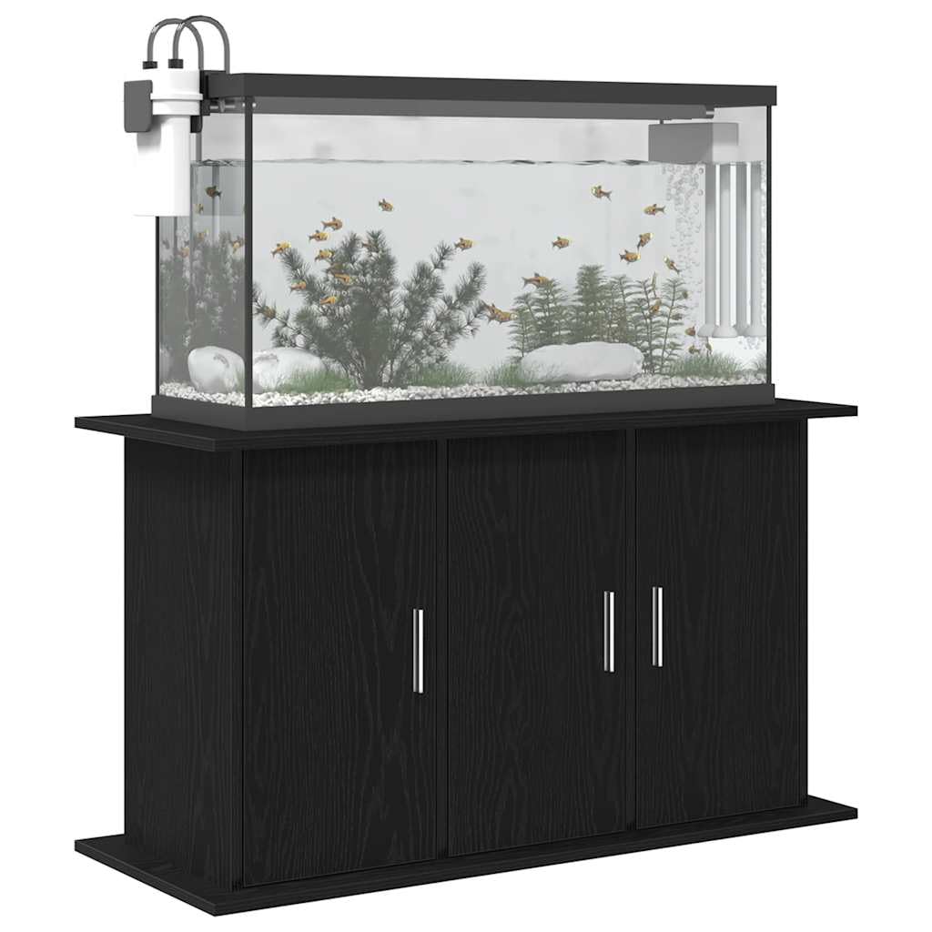 Tomostar Support pour Aquarium, Meuble pour Aquarium Meuble de Base Table d'aquarium chêne noir 101x41x58 cm bois d'ingénierie