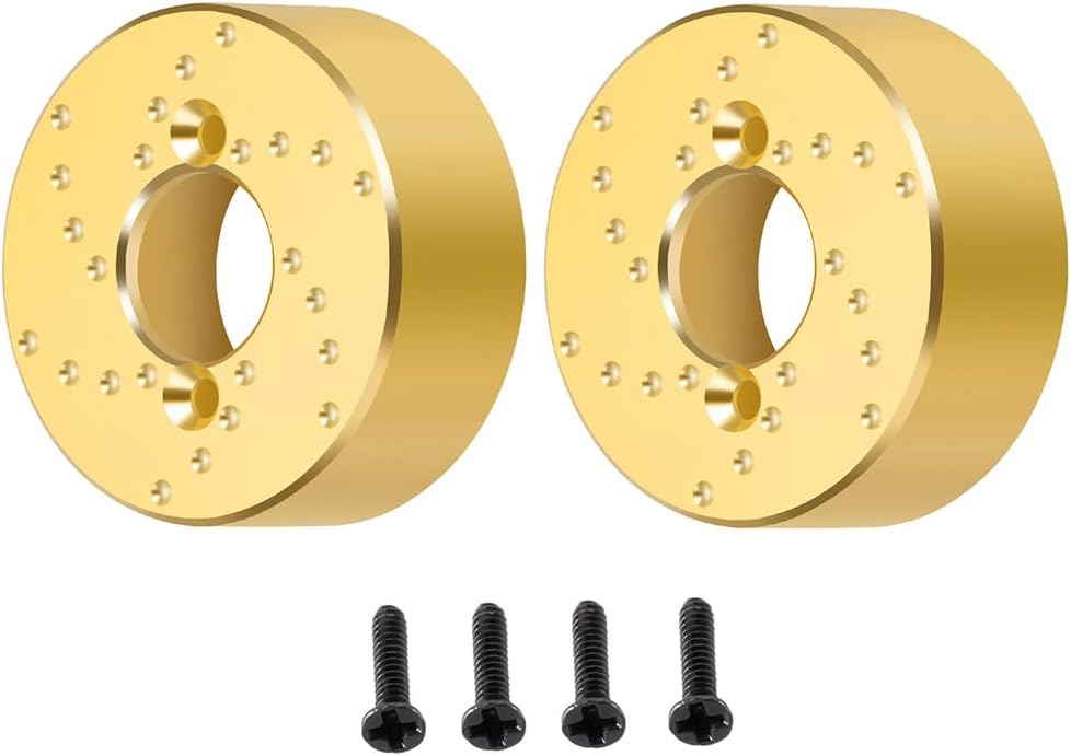 MORLORDY RC Brass Rear Wheel Hub Weight Axle Adapter 7.5g for 1/30 Axial SCX30 Wrangler Jlu Chevrolet K10 Bronco RC Crawler