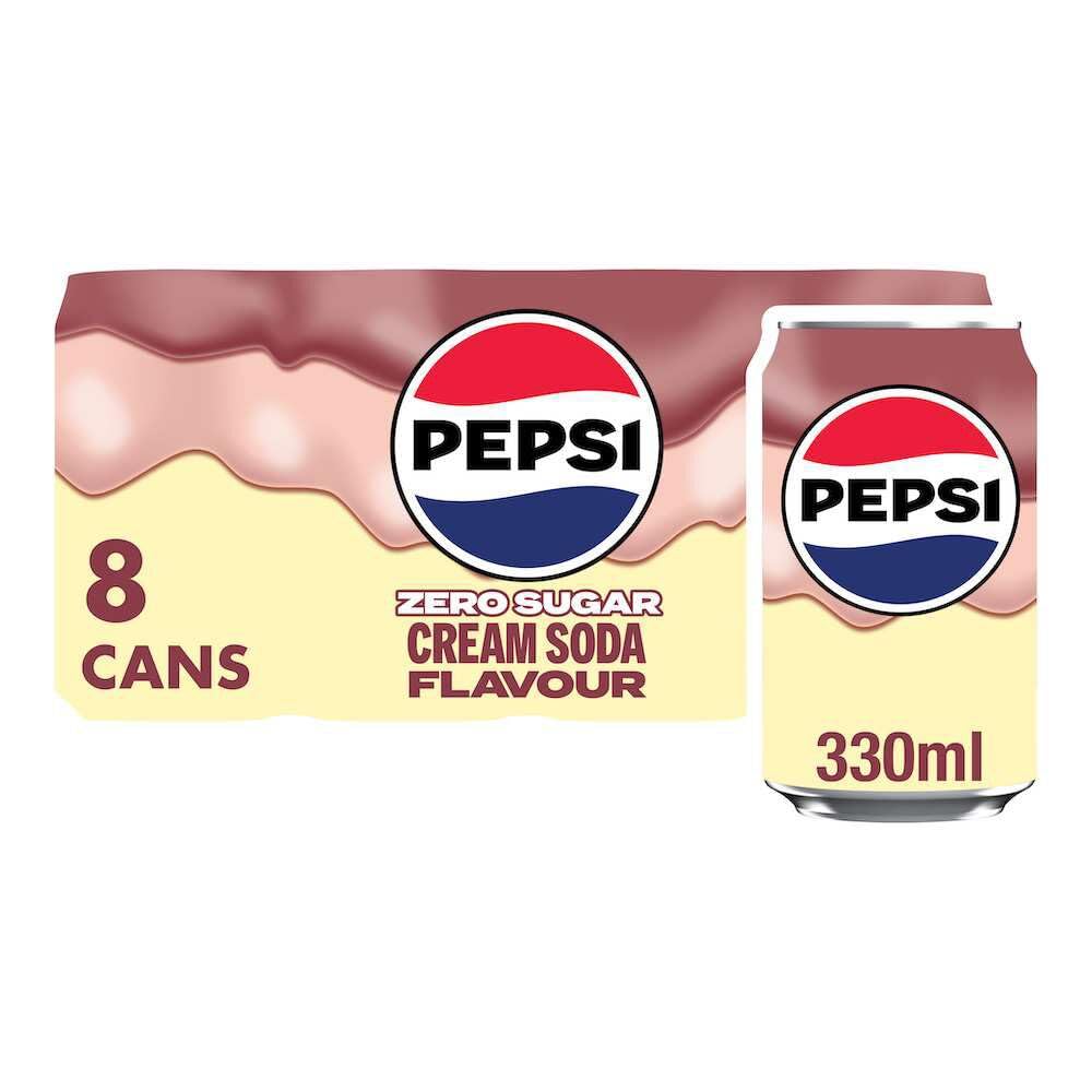 Pepsi Treats Cream Soda, 8 x 330ml