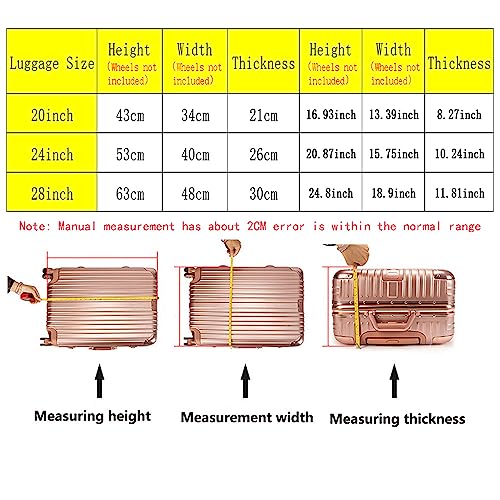 3-Piece Clear PVC Suitcase Cover Set - Luggage Protector for 20-24-28 Inch Suitcases2