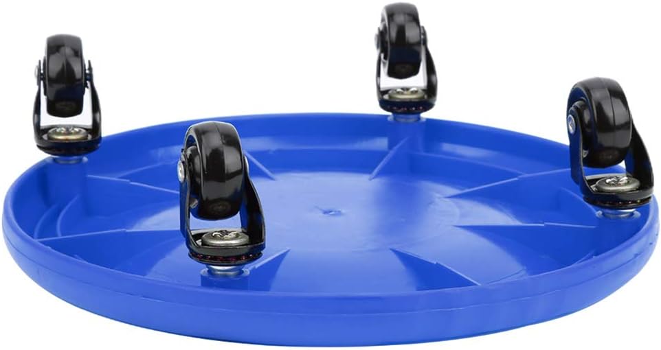 Abdominal Exercise Roller, 4 Wheel Plate Slide Disc Fitness Equipment for Home Office Gym (Blue)