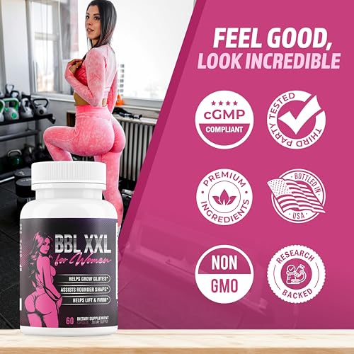 bbl xxl for women  weight gainer for women to grow thicker booty amp enhance curves  helps naturally curve amp shape body  grow rounder wider amp thicker glutes for fast results - 60 capsules
