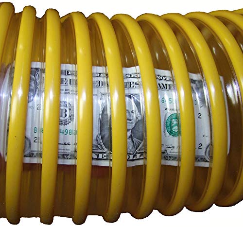 Leaf Vacuum Collection Yard Hose (6 inch x 10 Feet) | Clear Urethane .030\" Wall