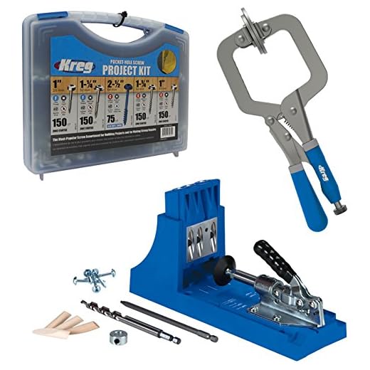 Kreg Jig K4 Pocket Hole System with Pocket-Hole Screw in 5 Sizes and Face Clamp
