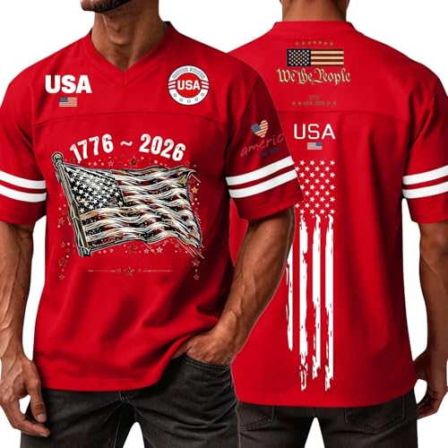 Mens 250th Anniversary USA Shirt 1776-2026 Patriotic 4th of July