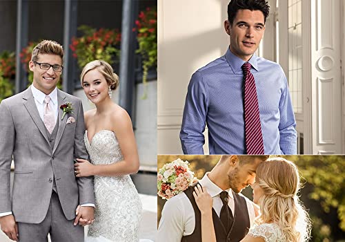 Enlision Navy Blue Ties For Men Polka Dot Tie Handkerchief Classic Woven Silk Formal Business Wedding Blue Necktie Pocket Square Set #TOP5