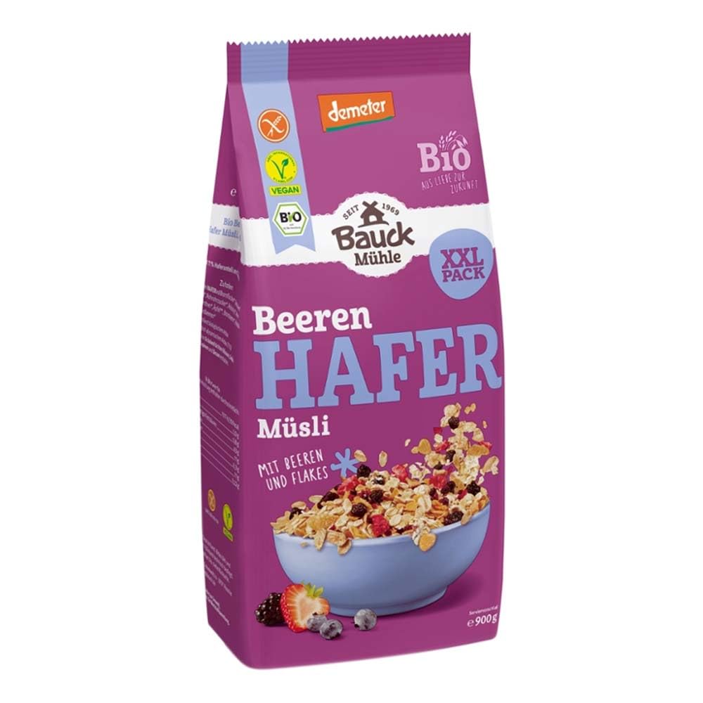 Bauck Mühle Hafer Müsli, Beeren, 900g (6)
