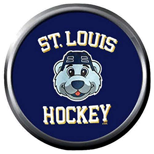 Fashion Snap Jewelry NHL Hockey Logo St Louis Blues Hockey Mascot Louis Bear 18MM - 20MM Snap Charm