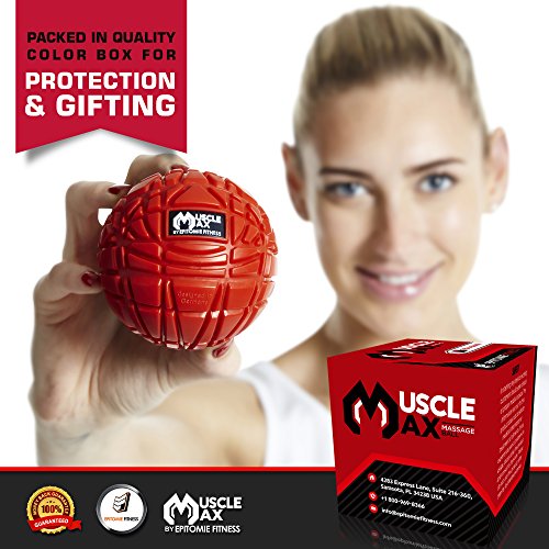 Muscle Max Massage Ball - Therapy Ball For Trigger Point Massage - Deep Tissue Massager For Myofascial Release - Mobility Ball For Exercise & Recovery #TOP7