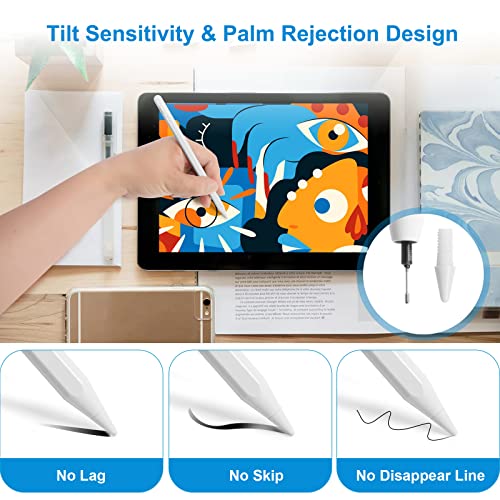 Stylus Pen For Ipad With Palm Rejection - Apple Pencil For Ipad 10/9Th Gen,Compatible With Ipad Pro 11&12.9 Inch, Ipad Mini 6Th/5Th, Ipad Air 3/4/5, Ipad 6/7/8Th Gen - Perfect For Writing And Drawing #TOP3
