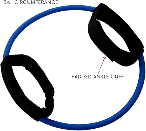 Miniatura 3 de Body-Solid Tools Tobilleras elásticas para entrenamiento, tubo de resistencia a la luz para fisioterapia y entrenamientos superiores e inferiores