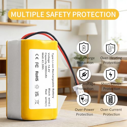 Image of RVBAT85002 Battery Replacement for Shark ION Robot RVBAT850 RV2500 RV2520 | RV2500AE RV2500S RV2520AVUS RV2520AZUS RV2520AFUS RV2520AOUS RV2520A0US Matrix UR2350S UR2505SR UR2650WS UR2500SR UR2450WD