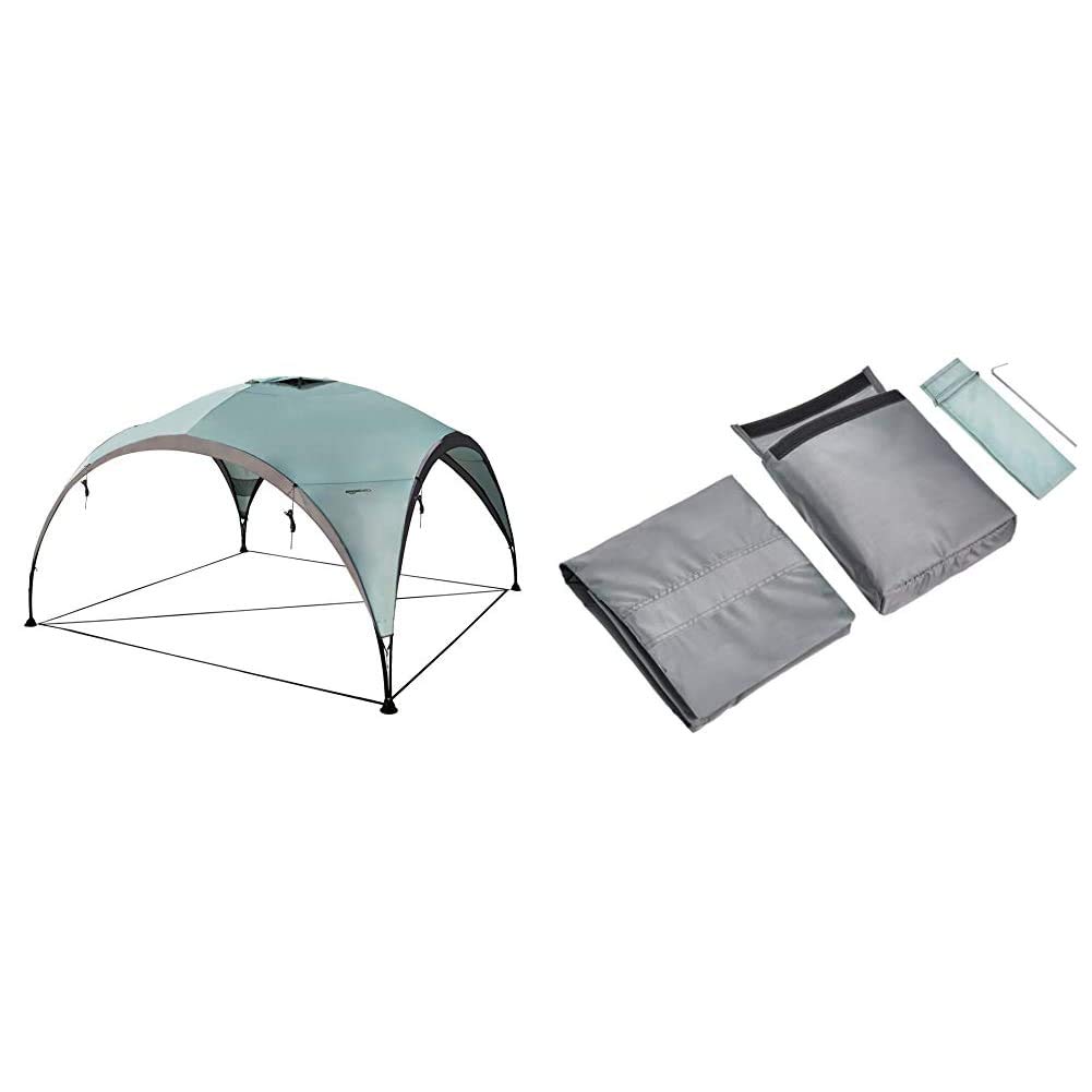 Amazon Basics Event Shelter, 3.65 x 3.65 m & Sunwall Door for Event Shelter, 3.65 x 3.65 m