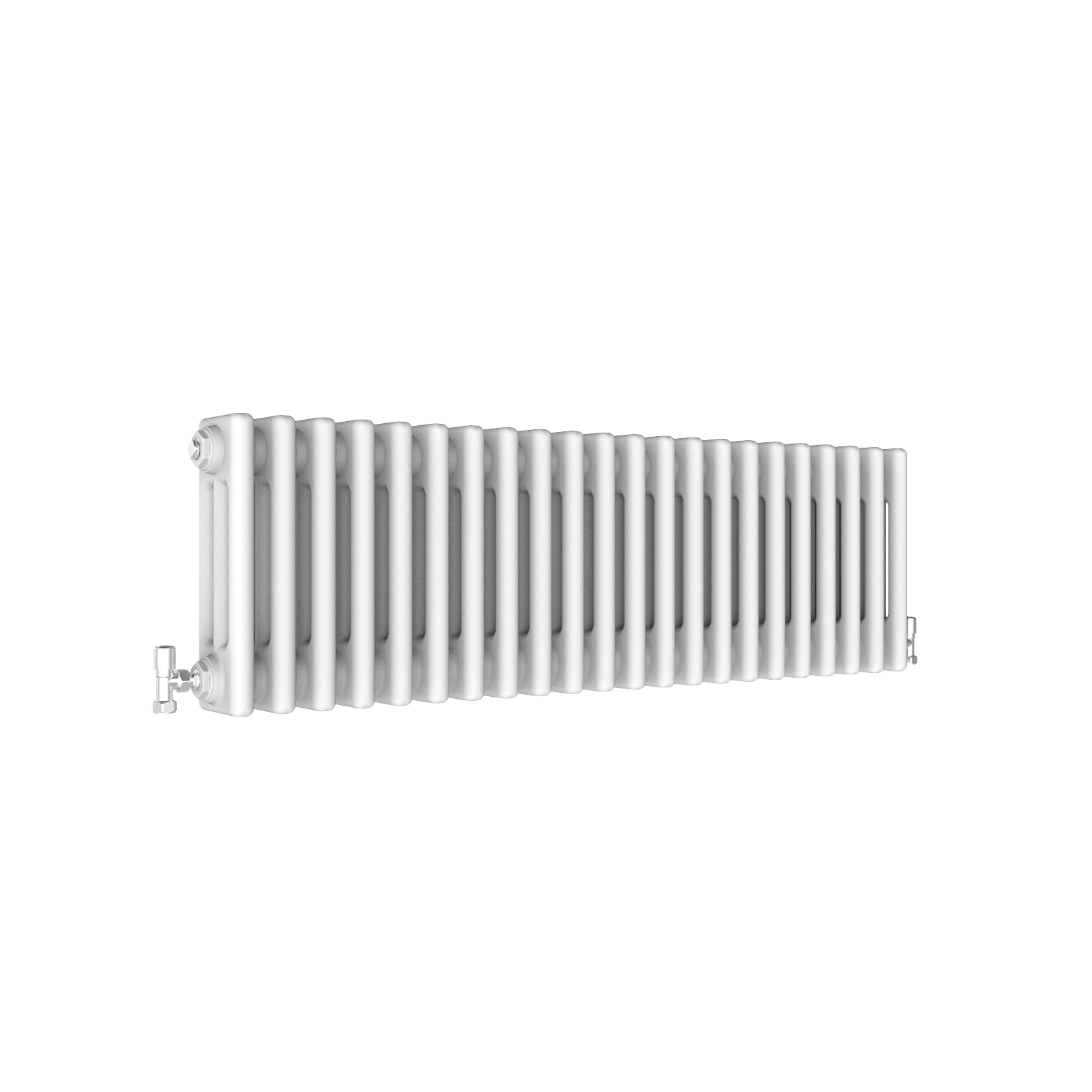 Traditional 3 Column Central Heating Radiator Horizontal Rads Cast Iron Style White 300x1010mm