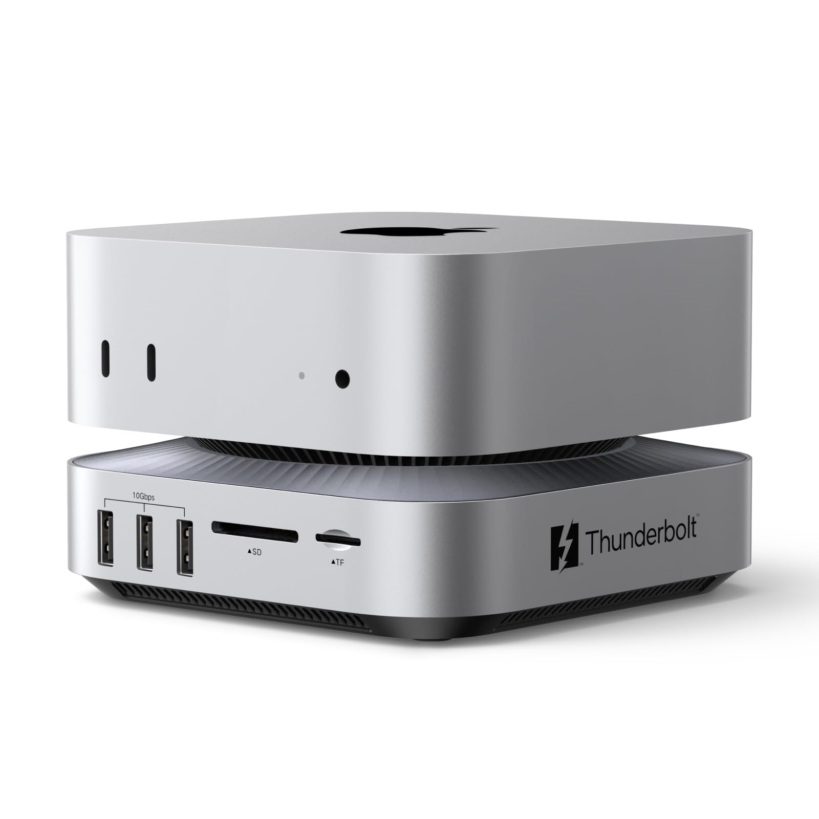 UGREEN Maxidok Thunderbolt 5 Mac mini Dock, Revodok 10-in-1 TBT5 Docking Station, 120Gbps Datentransfer, 8TB M.2 NVMe SSD, Single 8K/ Dual 6K@60Hz, SD/TF 4.0, Kühlsystem für Mac mini M4/M4 Pro