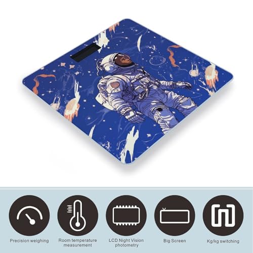 Báscula digital de baño FekiLoot con vidrio templado 26x26 cm miniatura 3
