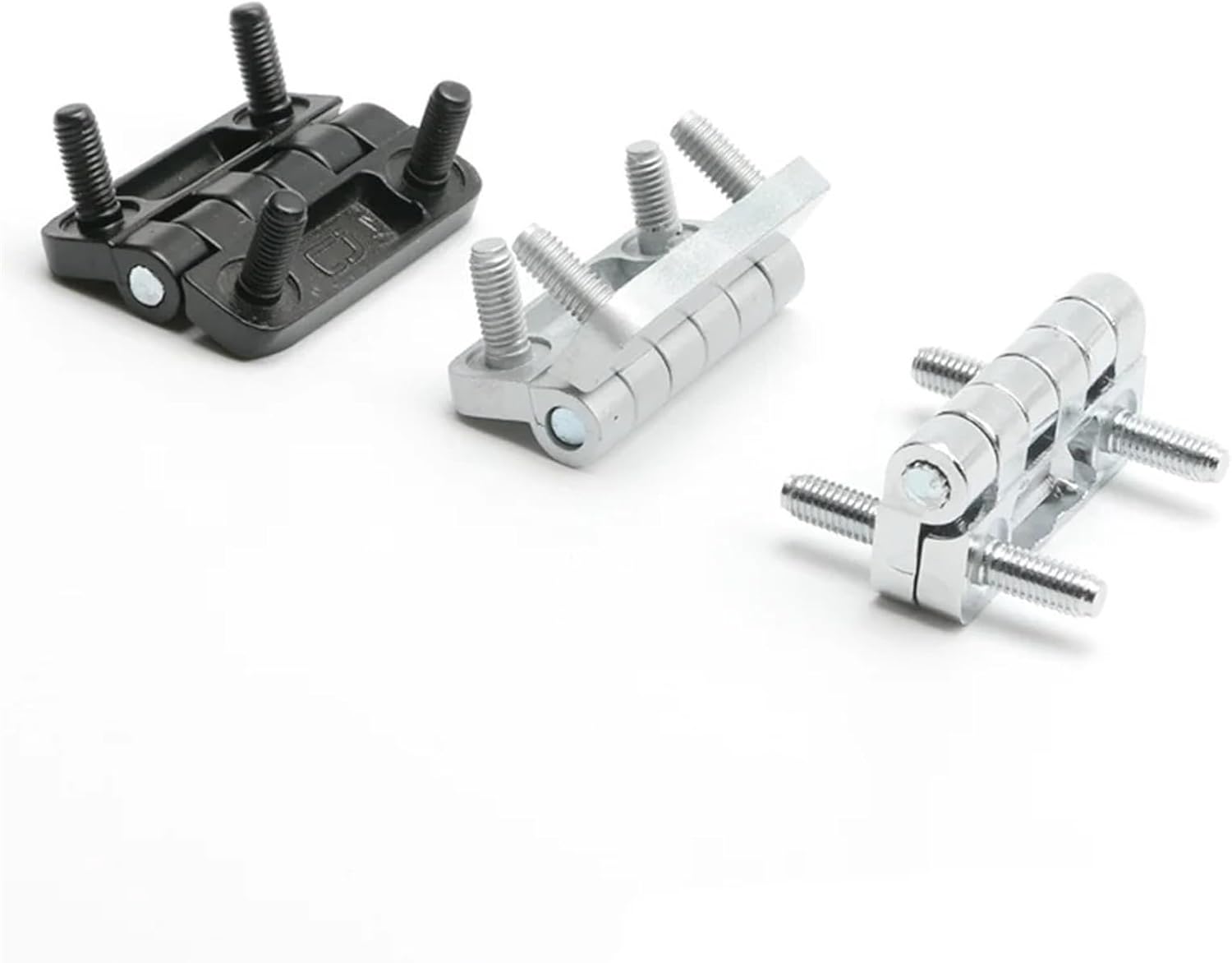 CL209 Hinge Hinge with Stud Countersunk Hole Distribution Box Cabinet Hinge Shaped Black Zinc Hinge Screw Feet 1Pcs(Black)